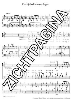 Eer zij God in onze dagen - SATB