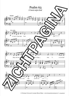 Psalm 63 U bent mijn God (SATB) Score &amp; Parts
