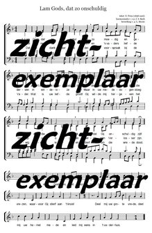 Lam Gods, dat zo onschuldig - SATB